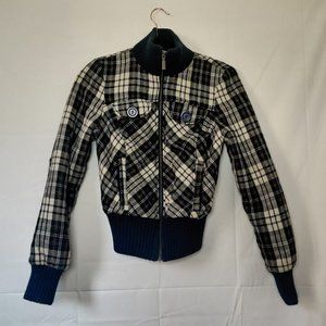 Plaid Bomber Jacket